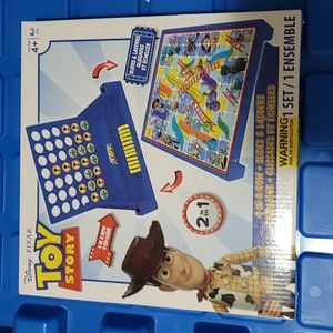Brand new in box 2 in 1 Disney Pixar Toy Story game 4 in a row + slides & ladder